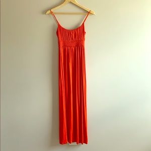 Orange maxi dress
